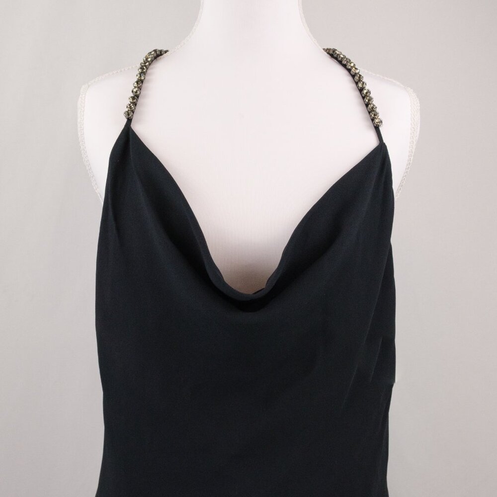 Stella McCartney Plunge Crystal Halterneck Floor-Length Maxi Dress, Black, IT 40 - Picture 6 of 13
